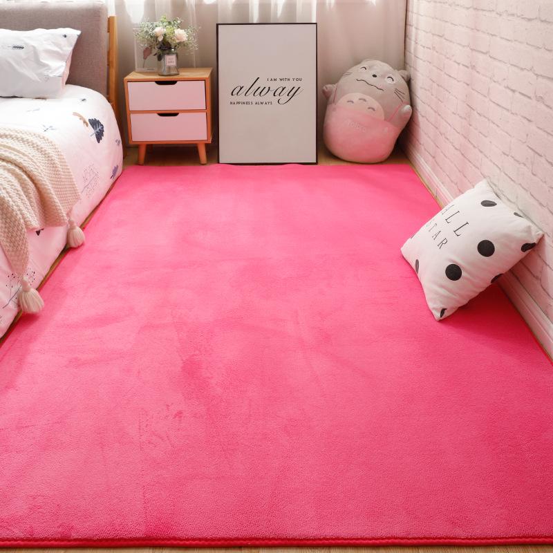 Soft Coral Fleece Carpet for Bedroom and Living Room - Full Coverage and Comfortable