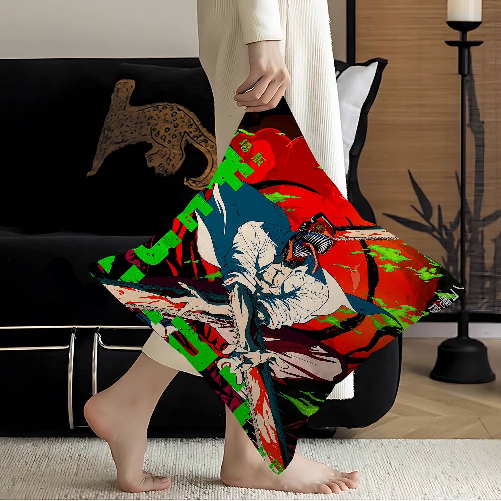 Chainsaw Man The Movie Reze Arc Pillow Cover For Bedroom Room And Living Room Sofa Decorative Cushion Cover