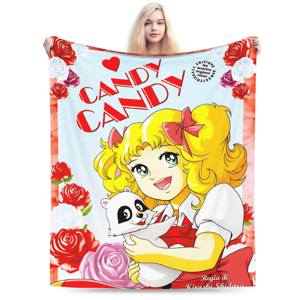 Anime Candy Candy Blanket Quality Soft Warm  Throw Blanket Winter Child Couch Bed Pattern Bedspread