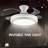 IRALAN Retractable Ceiling Fans with Lights and Remote, Silent DC Motor,Dimmable, for Bedroom, Living Room, Kitchen, Patio