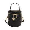 Fashion niche messenger bag texture rhombus portable bucket bag retro versatile small bag women's 2024 summer new