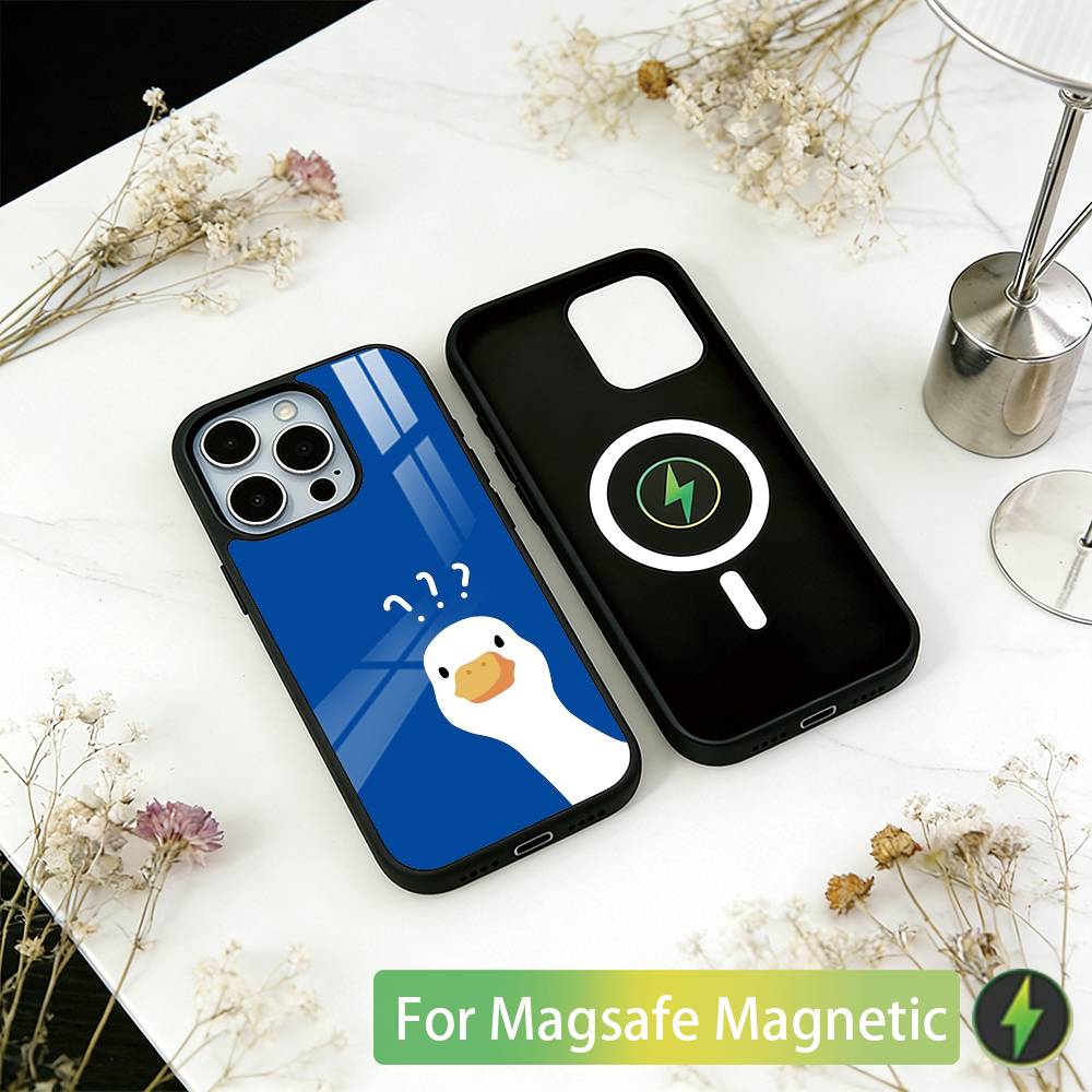 Duck Phone Case For iPhone17,16,15,14,13,12,11 Plus,Pro Magnetic with Magsafe Wireless Charging