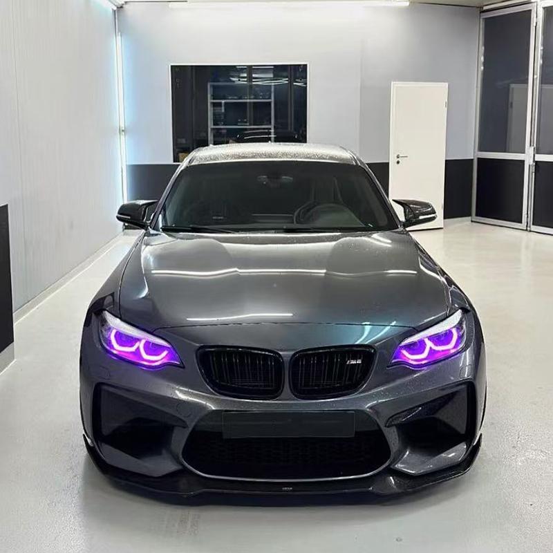 Lemon Yellow Angel Eyes Fit For BMW M2 2 series DRL multicolor LED F22 F23 F87 LCI daytime running light 63117494851 63117494852