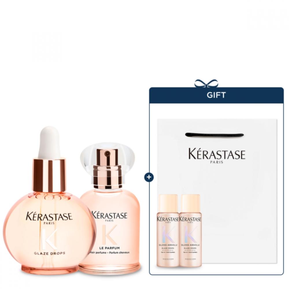 K Rastase Gloss Absolu Perfume Hair Mist + Perfume Hair Oil Set Floral Bouquet Single option