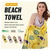 Sandfreie Mikrofaser Schnelltrocknende Quadratische Stranddecke Handtuch mit individuellem Druck