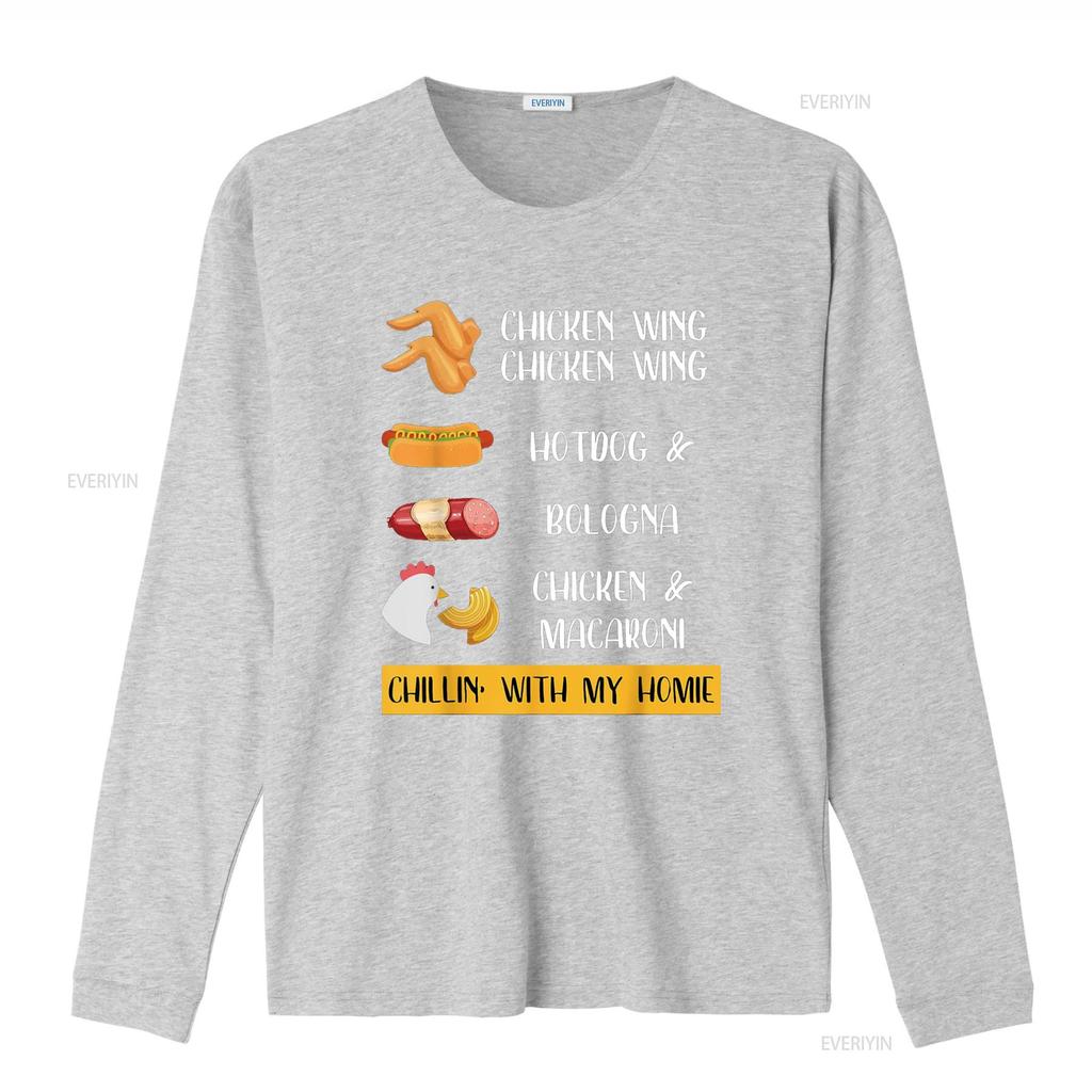 Chicken Wing Hotdog and Bologna T Shirt Kids Men vintage Washed graphic streetwear Versatile Top For Everyday Wear Unisex