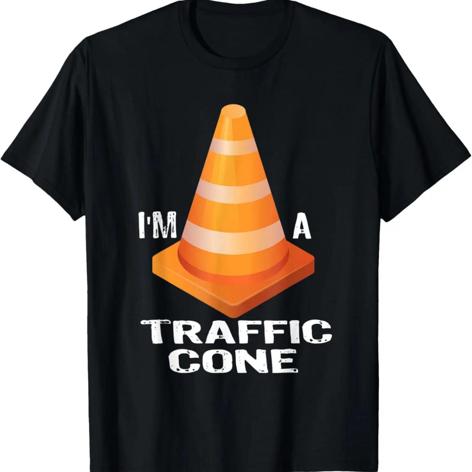 

Lazy Halloween Costume Traffic Cone T-Shirt S чёрный