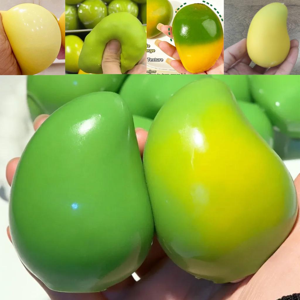 HEISS Wassermelone Knusprig Zitrone Stressball Knetspielzeug Farbwechselnd Mango Squishy Fidget Ball ASMR Sensorisches Stressabbau Spielzeug