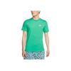 Nike American Retro Logo Badge Print Crew Neck Short Sleeve T-Shirt Men Tops Green AR4999-363