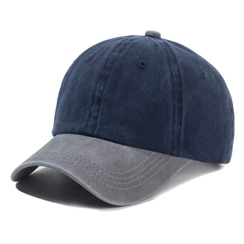 Outdoor Adjustable Casual Women & Men Cap Baseball Cotton Washed Stitching Two-Color Cap Neutral Gender Women & Men For Hats