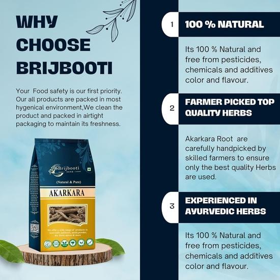 BIRJU MAHAVIR BMKB ORGANIC AKARKARA/ANACYCLUS PYRETHRUM PELLITORY ROOT- 200 gm, Natural, (Model: BMKB-79)
