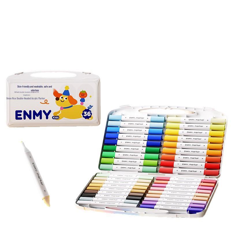 ENMY White Box Waschbares Acrylmarker Set für Studenten - Dual Tip Kunststifte