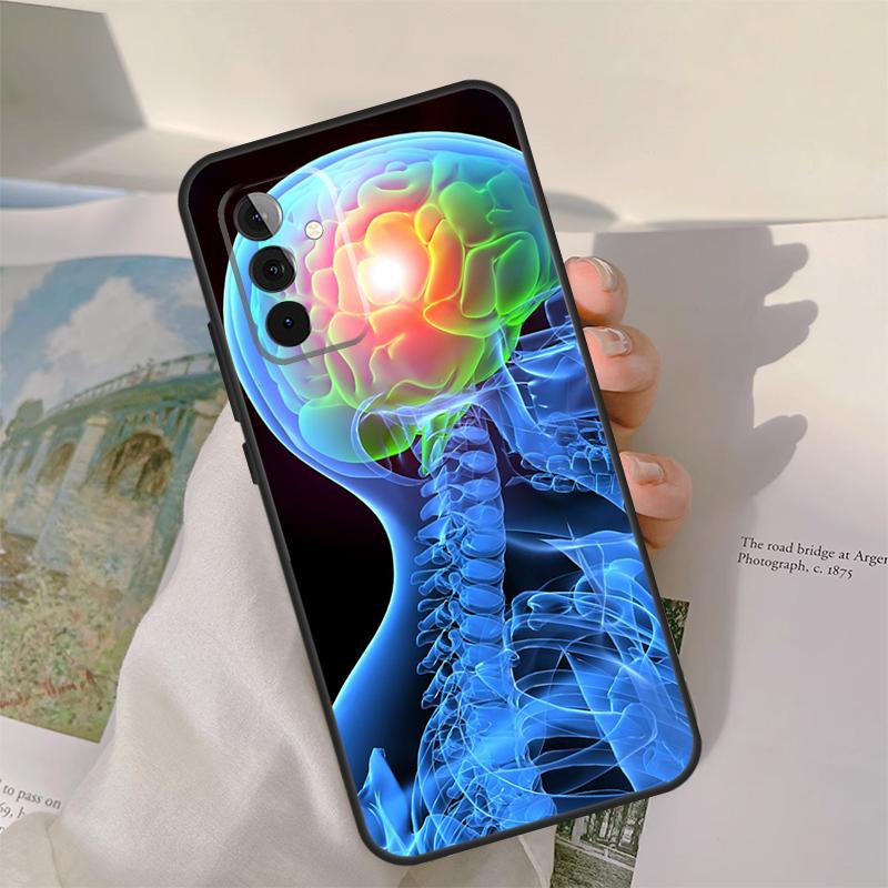 Medical Human Organs Brain Case For Samsung Galaxy A54 A34 A14 A06 A16 A26 A36 A56 A12 A32 A52 A13 A33 A53 A15 A35 A55