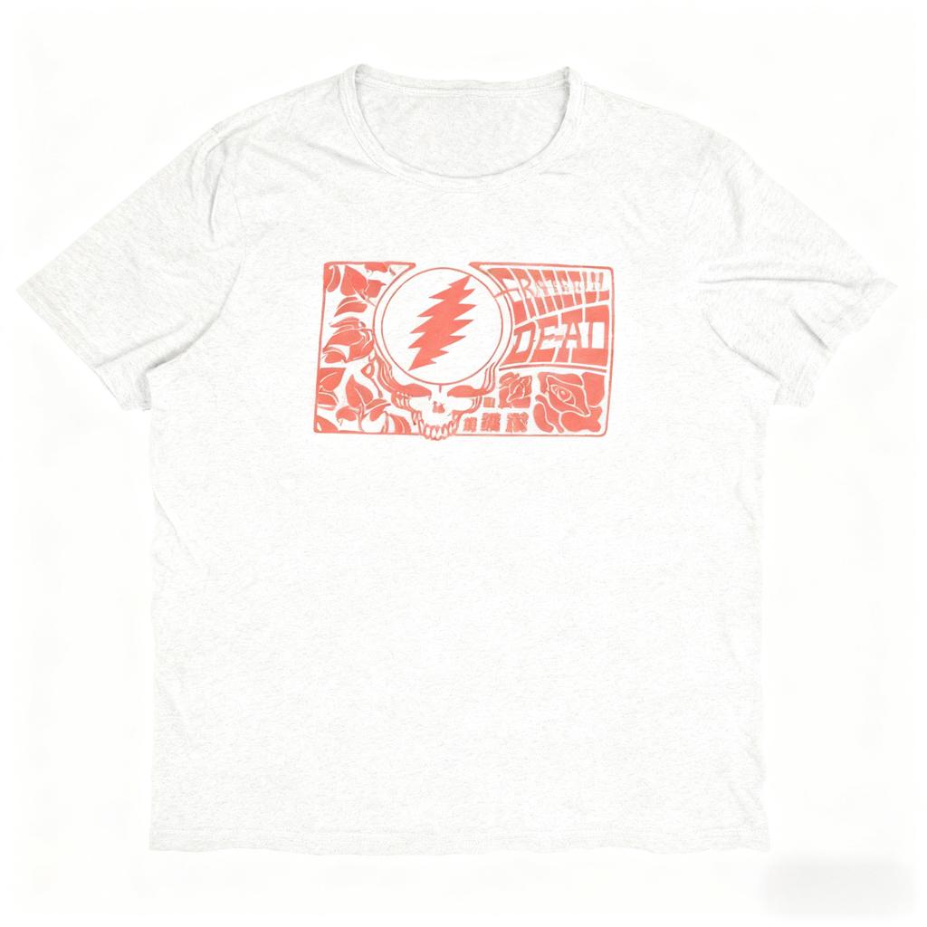 Pact X Grateful Dead Vzor "Kradení obličeje" Tričko z organické bavlny Styl Jerryho Garcii 100% bavlna Kulatý výstřih Unisex Volné tričko