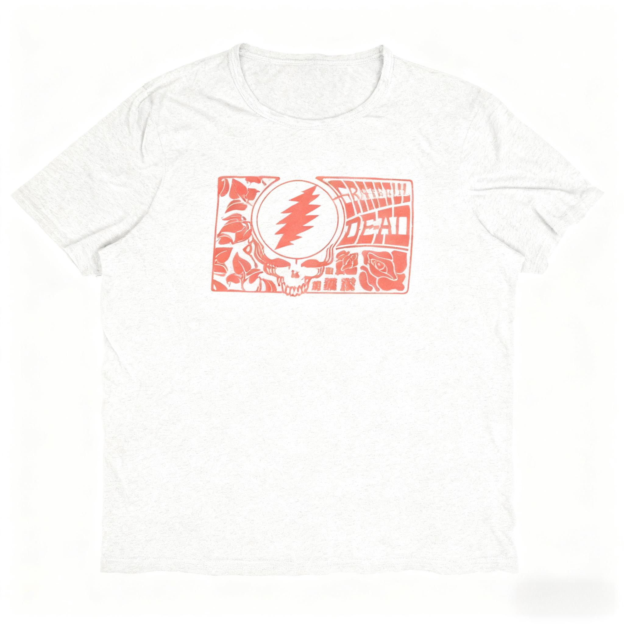 

Pact X Grateful Dead Face-Stealing Pattern Organic Cotton T-shirt Jerry Garcia Style 100% Cotton Round Neck Unisex Loose Tee 4XL