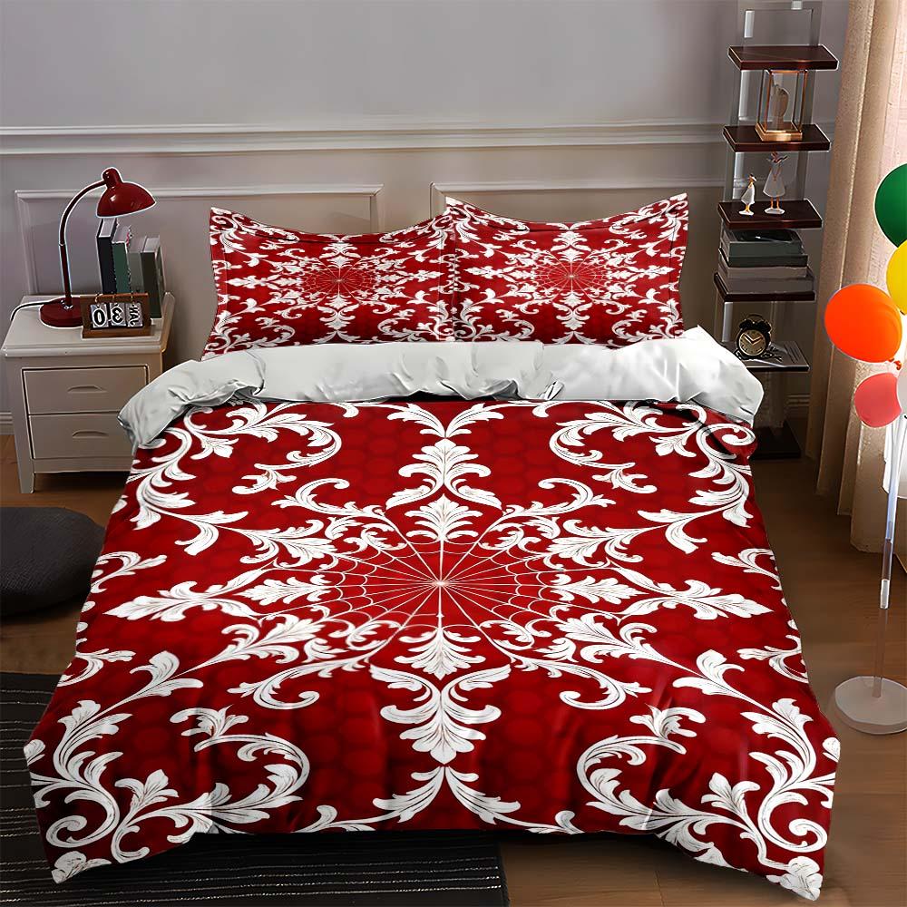 

Floral, ornate, symmetrical. Bedding Duvet cover sets Duvet covers Pillowcases gifts (1 * Duvet Cover 2 * Pillowcases, without duvet insert) 135x200cm