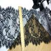 3m x 23cm Black Chantilly Lace, Inelastic French Eyelash Nylon Lace Fabric for Sewing, Bra, Underwear, Lingerie, Dress, Garment, Crafting