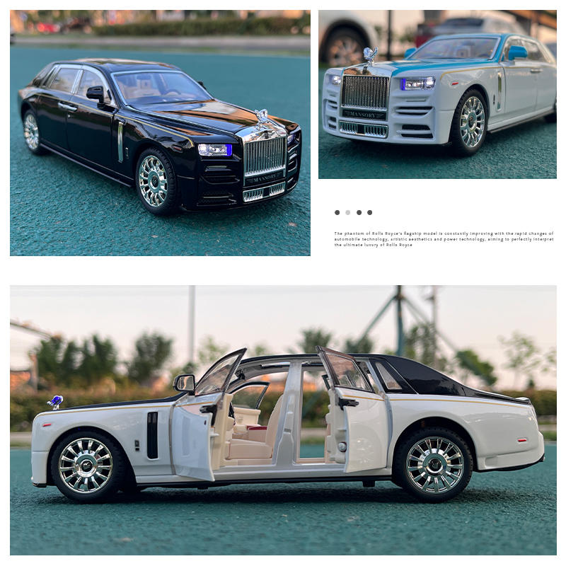 1/22 Rolls Royce Phantom Alloy Luxy Car Model Diecasts & Toy Vehicles Metal Car Model Simulation Sound and Light Childrens Gifts
