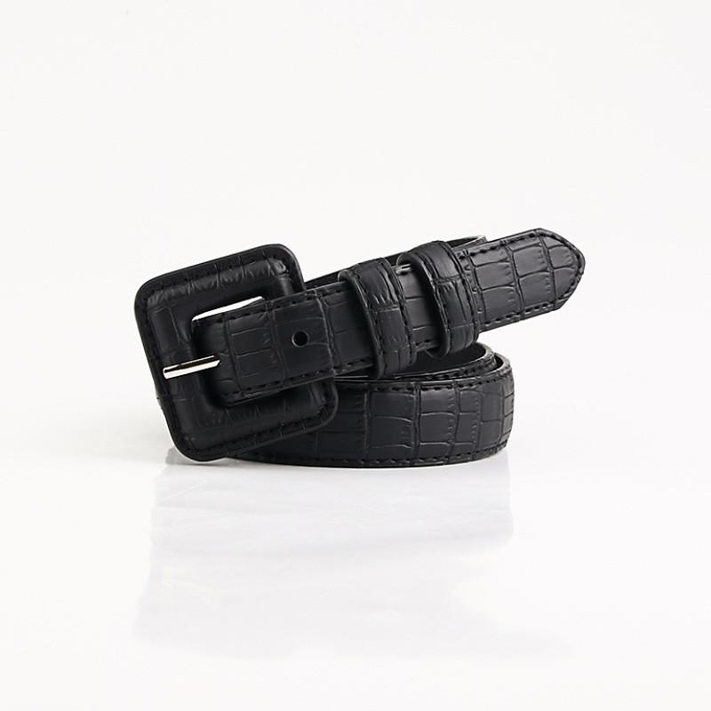 Sweet Girl Leather Belt With Stone Texture For Casual And School Style 2023 Summer Fashion