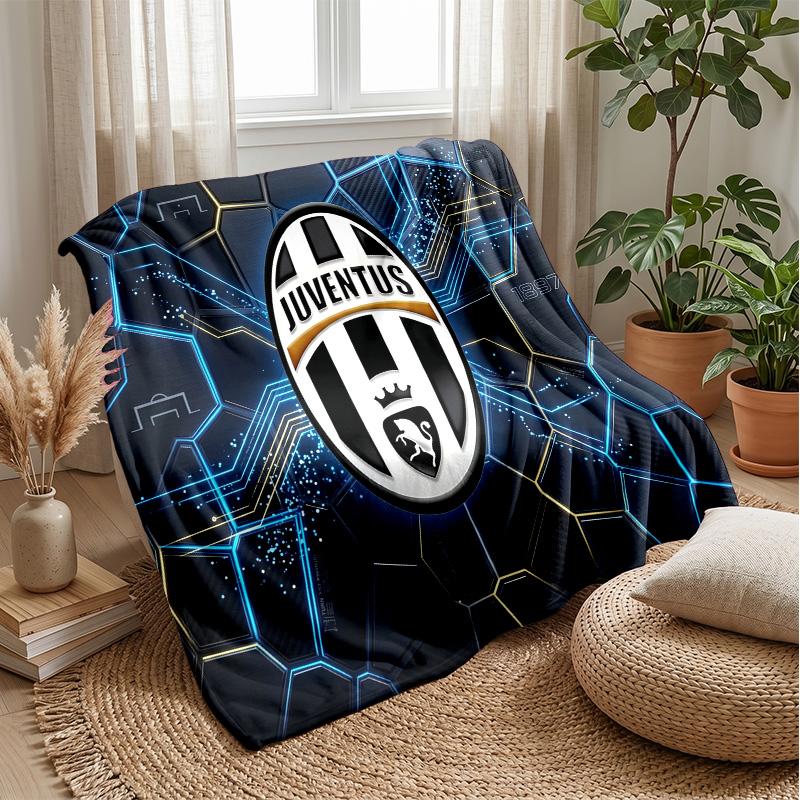 Juventus FC Themen-Decke Weiche Flanell-Decke Plüsch-Überwurf Gemütliche Sofa-Bett-Decke für Wohnkultur