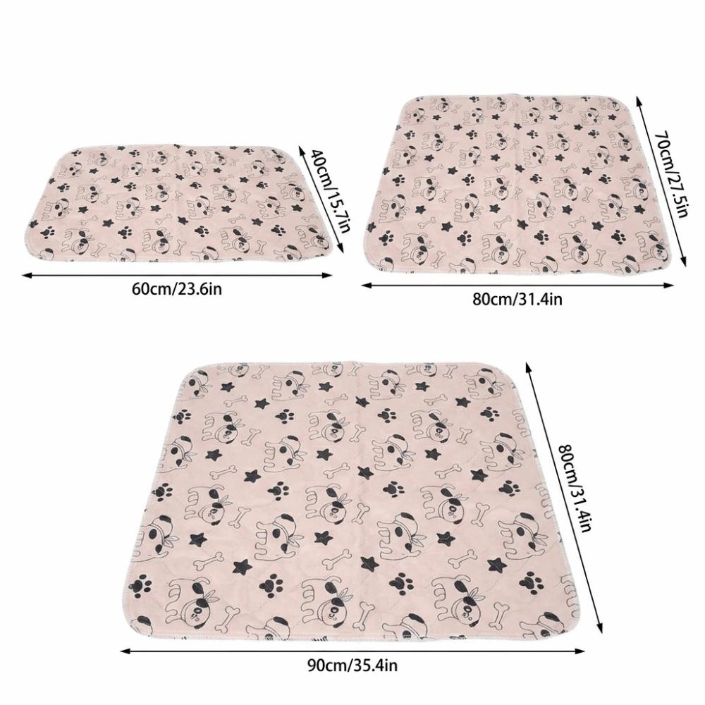 Polyester Fabric Washable Dog Urine Pad Leak Resistant Leak Proof Pet Mat  House Training