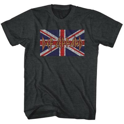 Def Leppard Flag Heather Adult T-Shirt