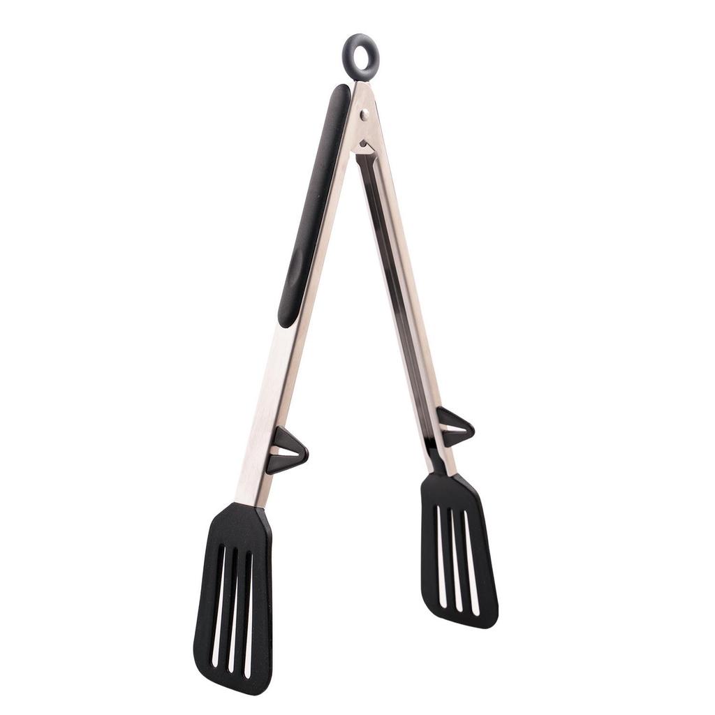 Stainless Steel Silicone Kitchen Tongs - Heat Resistant, Non-slip BBQ & Food Clips