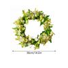 36cm Artificial Peony Wreath Faux Flower Door Wall Decor for Home Wedding