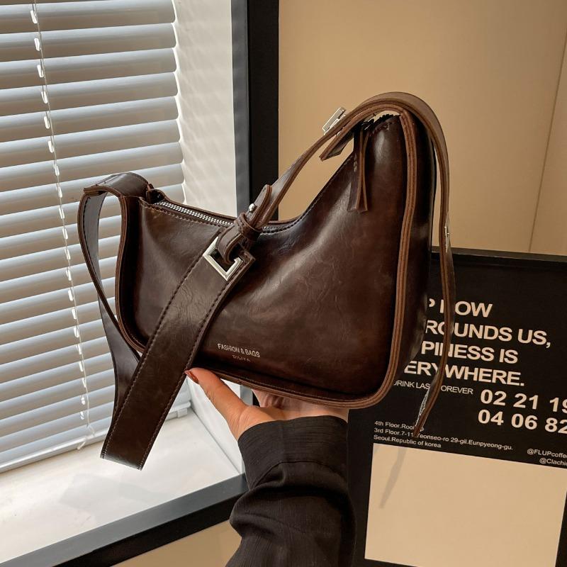 Personalized Retro Bag Women's Winter New Textured Underarm Bag Niche Trendy Versatile Commuter Oblique Shoulder Bag