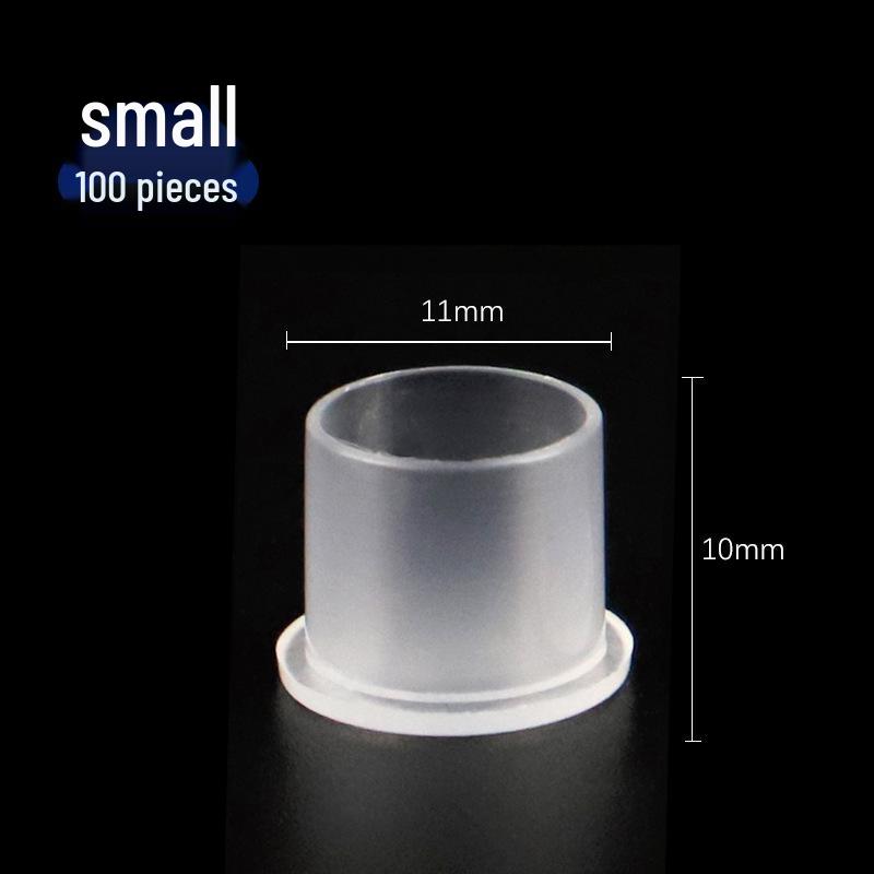 Disposable Microblading Pigment Ring Cups for Eyebrow, Eyeliner, and Eyelash Extensions - 100 Pieces