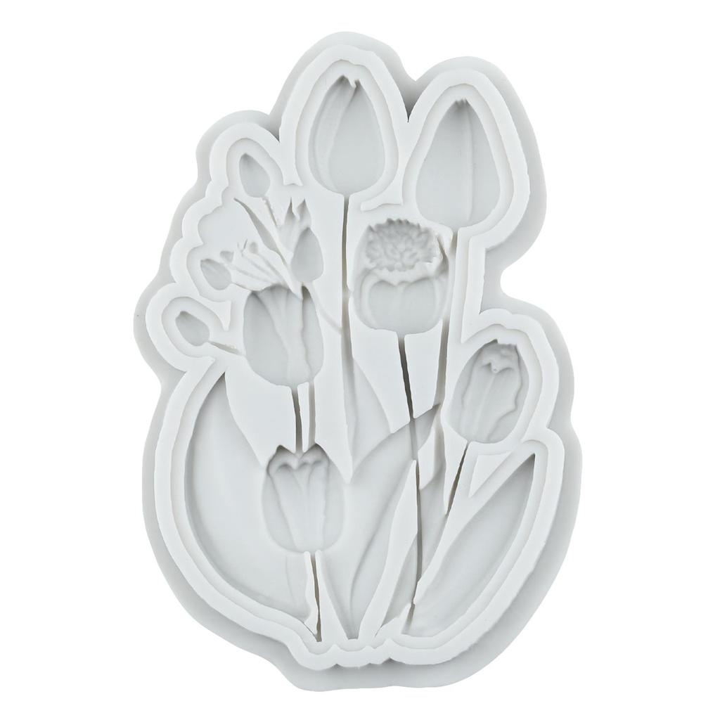 Blumen Silikonformen Tulpenblume Fondantform Kuchen Dekorationswerkzeuge Cupcake Topper Süßigkeiten Schokolade Gumpaste Form
