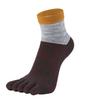 WIOIW Men's Five-Toe Socks, Durable Cotton Socks for Running, Sports, Commuting, and School, 6 Pairs
