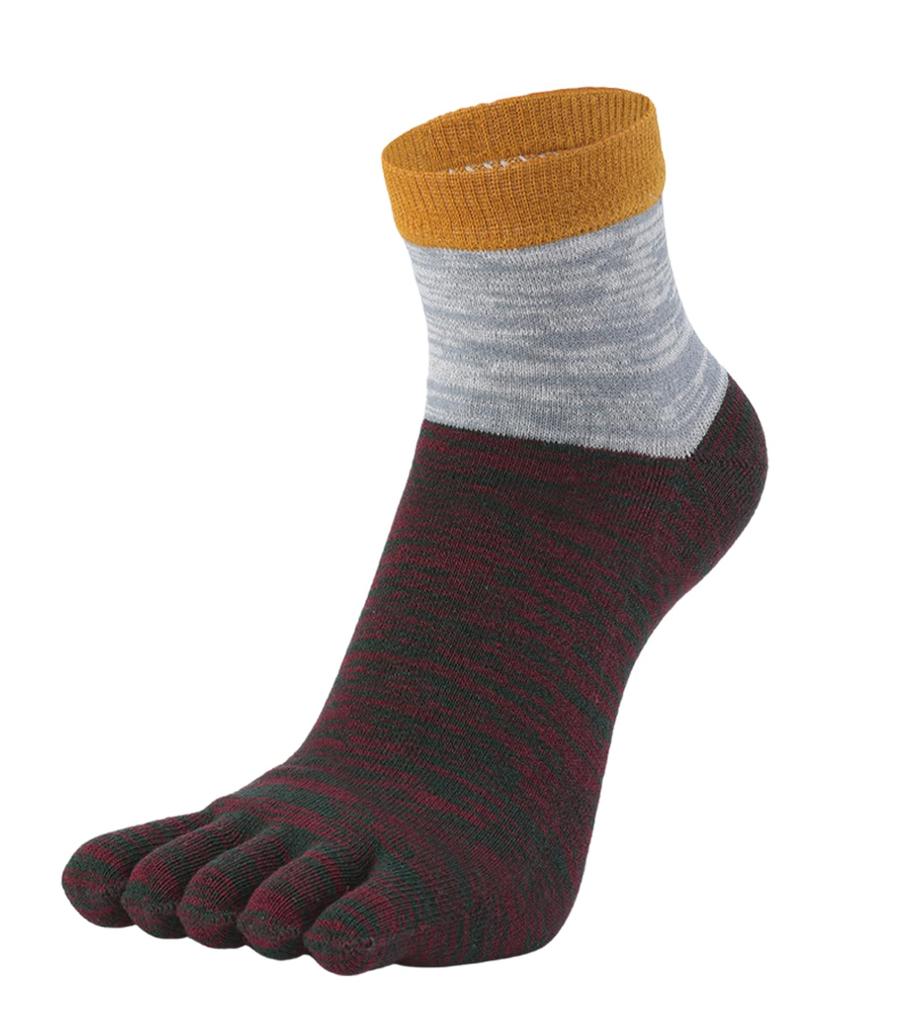 WIOIW Men's Five-Toe Socks, Durable Cotton Socks for Running, Sports, Commuting, and School, 6 Pairs