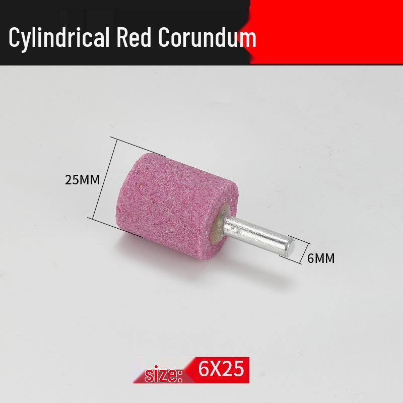 Red Corundum Grinding Wheel 6mm Shank | Metal & Ceramic Polishing Head