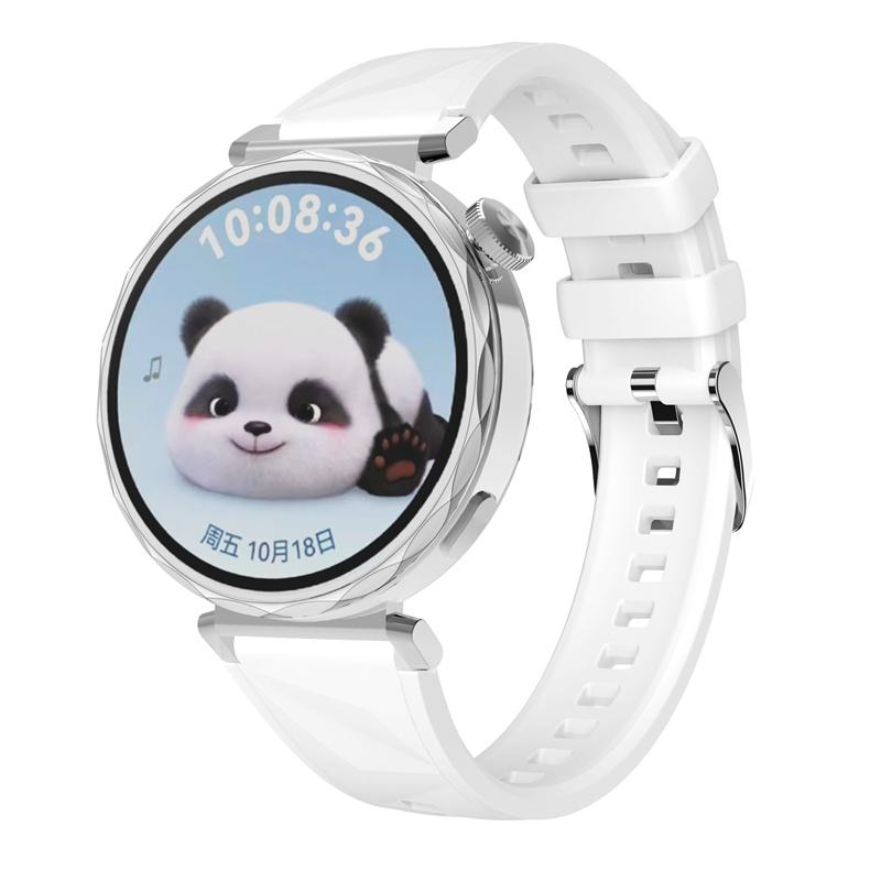 18 mm Silikone Urrem til Huawei Watch GT5 41mm Officiel Samme Rem Ensfarvet