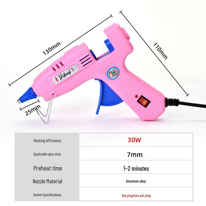 Multi-Functional Hot Melt Glue Gun with Anti-Scalding Features for Children's Home Use
