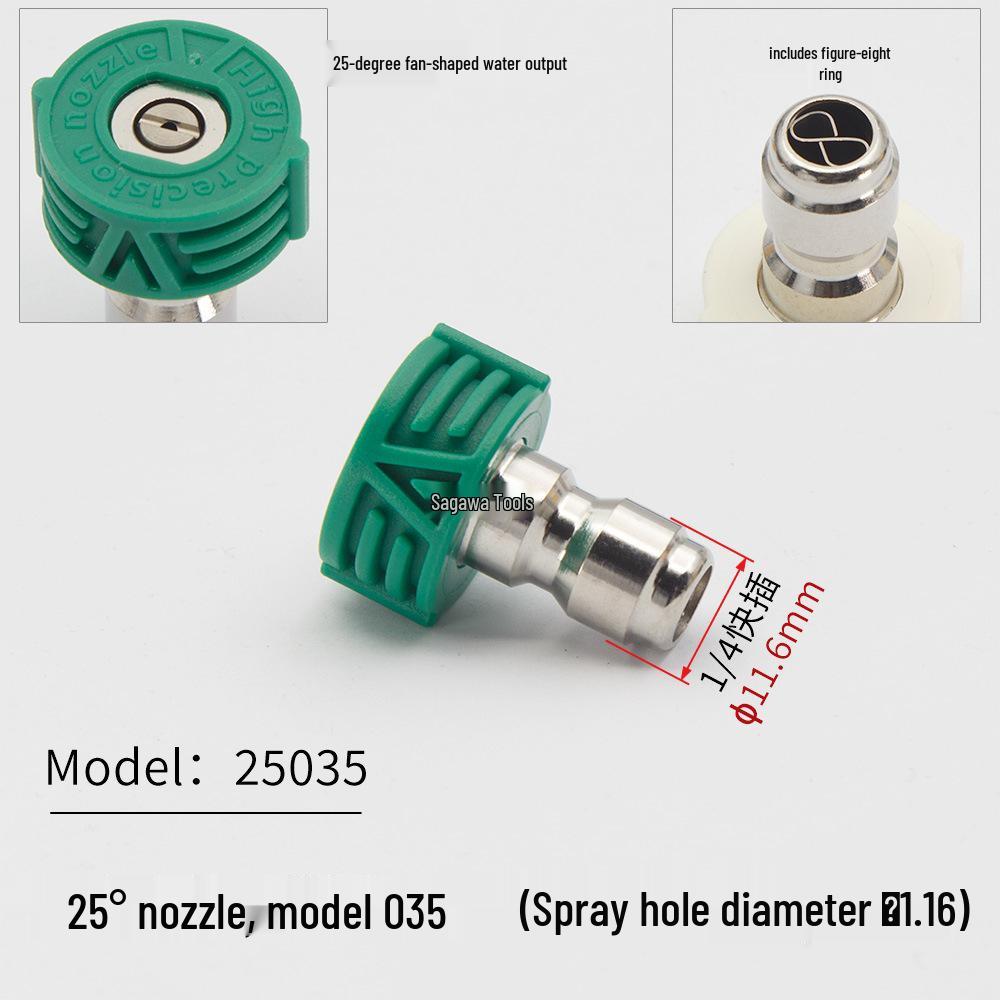 1/4 Quick Connect Fan-Shaped Nozzle Head for High-Pressure Car Washer