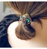 Korean Fashion Rhinestone Elastic Hair Rubber Bands For Girls Tie Hair Ring Rope Scrunchie Office Accessories Ponytail Headdress