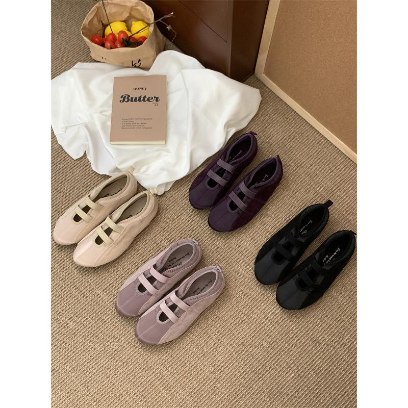 Fashion Shoes Woman 2025 Soft Female Footwear Shallow Mouth Round Toe Riband Casual Sneaker Ballet Flats New Dress Comfortable Summer