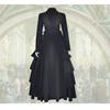 Victorian Medieval Halloween Renaissance Princess Dress Cosplay Costume Black