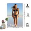 Iron Beach Bikini Decorative Sign 2D Metal Wall Art Pre-Drilled Weatherproof 20x30cm Indoor Outdoor Home Office Decor