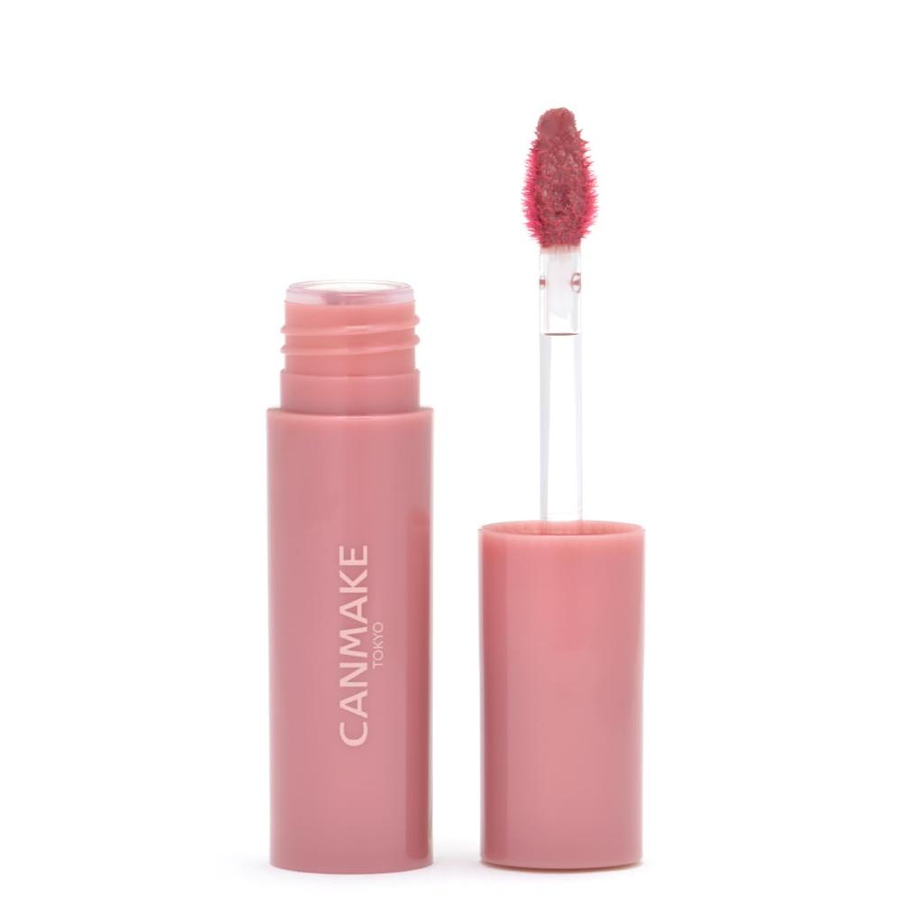 Canmake Glass Tint Syrup 02 Iconic Rose Lip Glossy Mucous Pink 3.1g Tint, Pink,
