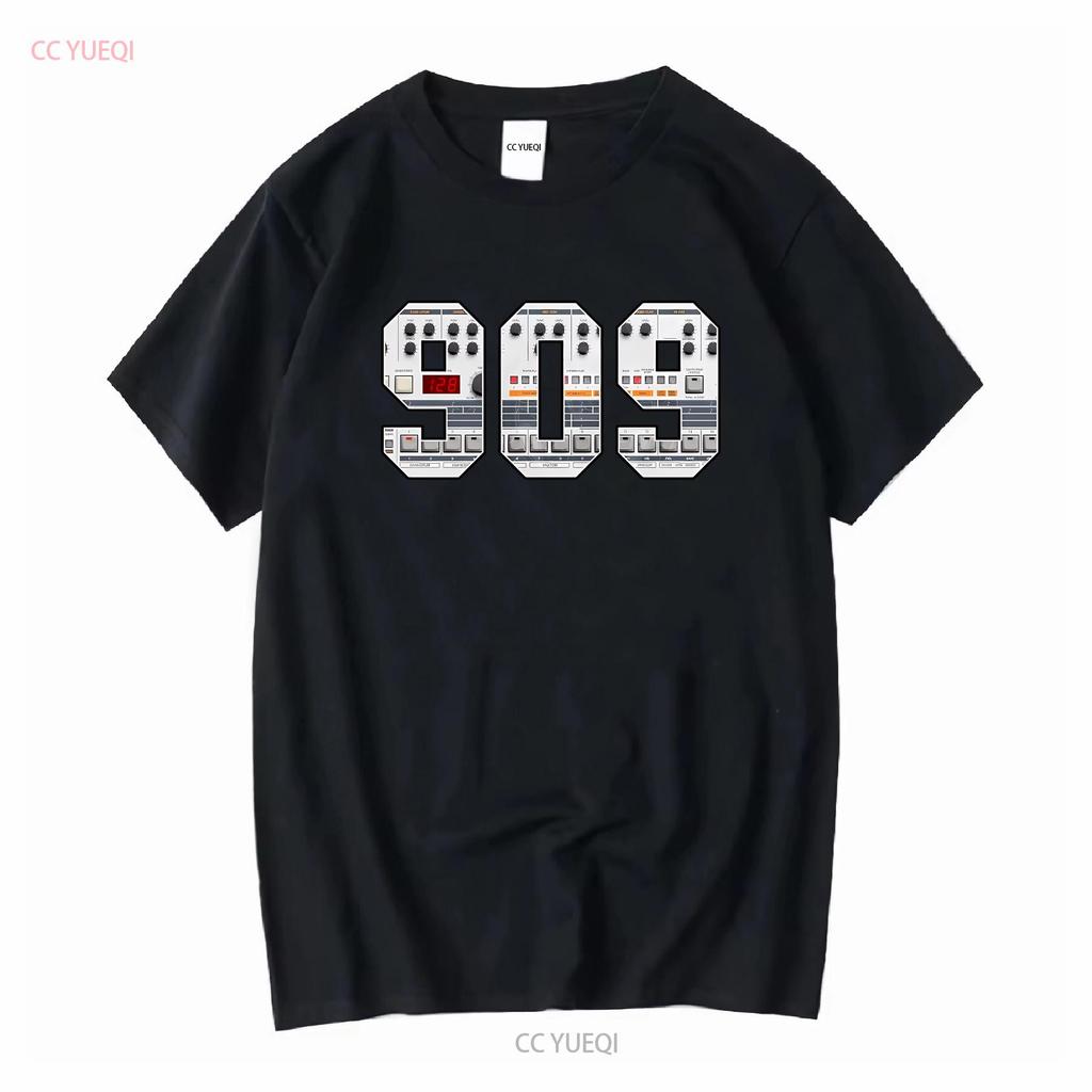 TR 909 T Shirt Vintage Drum Machine Synth vintage Washed Soft Slightly Breathable Stretched homme graphic Casual Comfortable