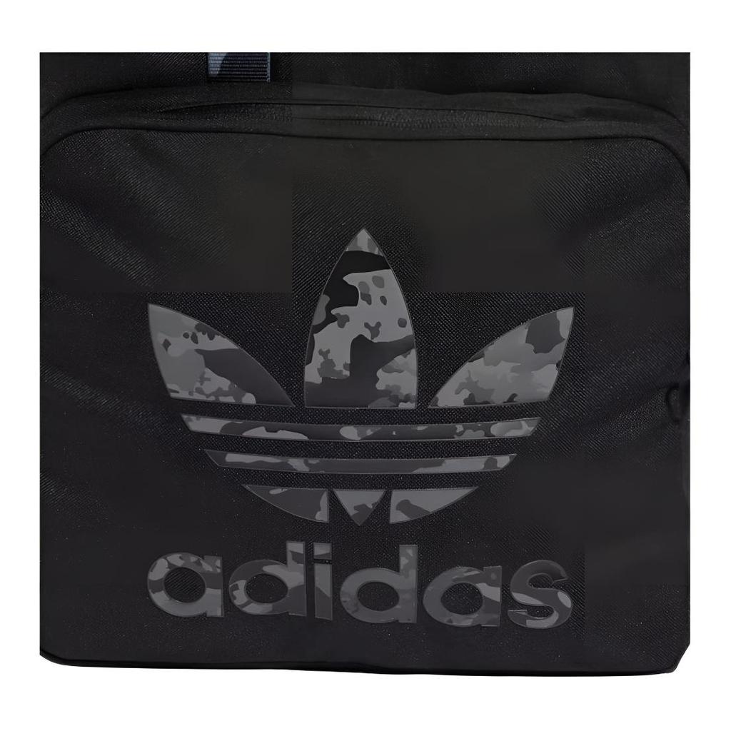 Adidas Originals Casual Versatile Sports Recycled Polyester Backpack Unisex Backpack Black Multicolor IX6824