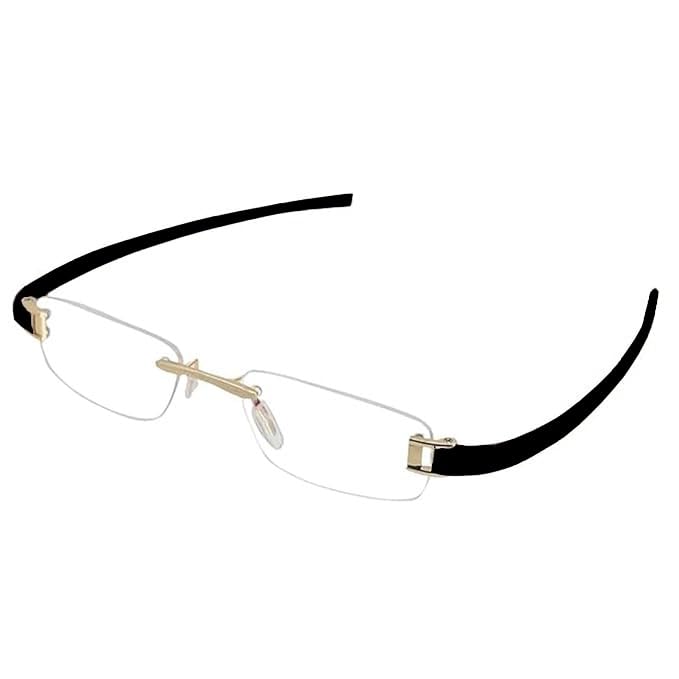 

RSINC Rimless frame/eyeglass/Spectacle, Optical, Prescription, For Men And Women, Gold - Black 5069-50-18-140 TAG A1 Tag Gold Black