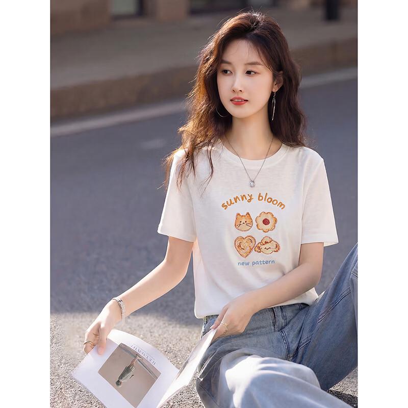 Awakening Paradise Casual Printed Short Sleeve T-Shirt L