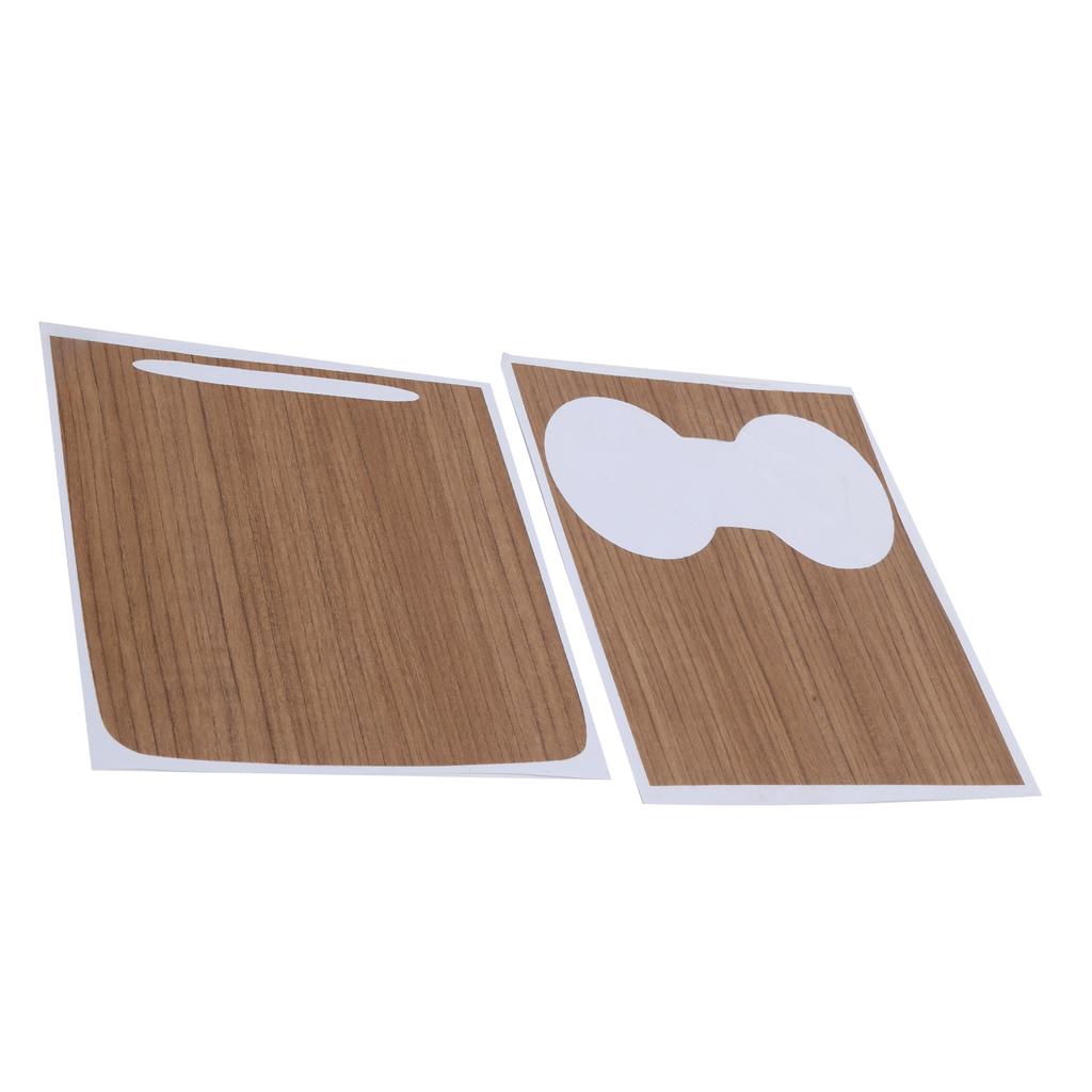 Car Center Console Protective Film Wood Grain Center Console Sticker Replacement for   2017‑2021