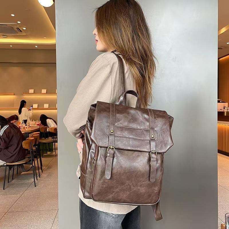 Tasche Uniform Rucksack neuer College-Stil Rucksack Retro Weichleder lässige Damenhandtasche Cambridge Schultasche