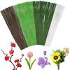 Papierumwickelter künstlicher Blumenstiel 40cm Drahtstiel Zubehör für 100 Stück DIY Floristikmaterial