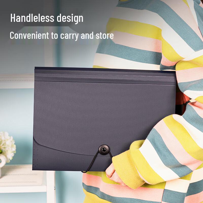 Deli A4 13-Pocket Accordion File Bag